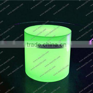 Modern outlook Shanghai wholesale illuminated acrylic led dining table( round cube)