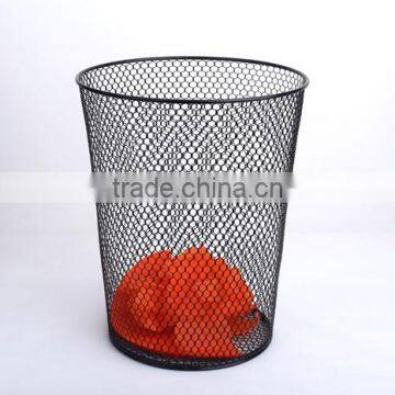 Opening Top Metal Mesh Powder Coated Colorful Waste Basket Paper Bin For Office Home School