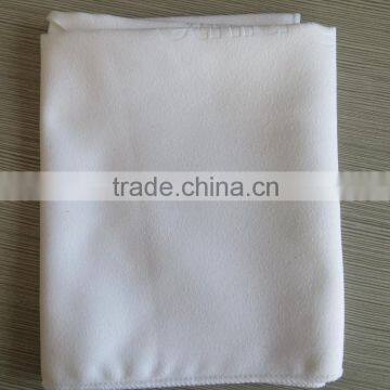 white color microfiber lens cleaning cloth, zig zag cutting customized