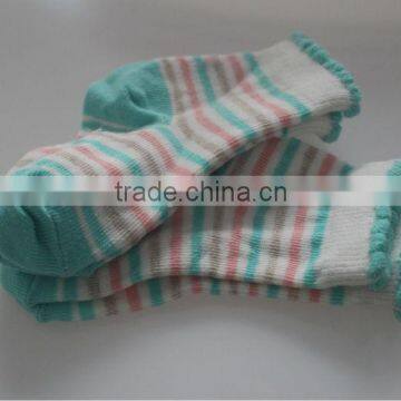 2014 Brisk Striped Jacquard Cotton Baby Socks