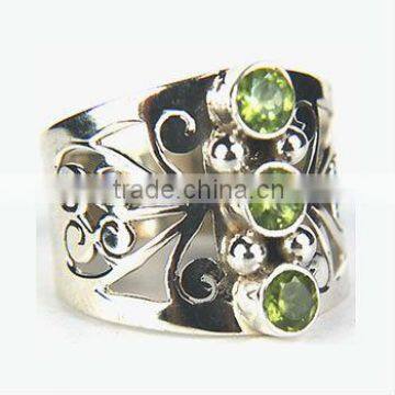 925 silver jewelry peridot rings silver gemstone rings