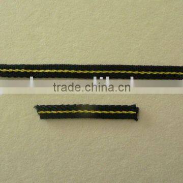 Black & Yellow Stripe Polyester Webbing