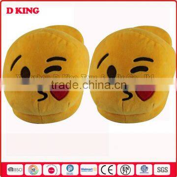 new lovely emoji promotional cheap stuffed fluffy indoor slippers