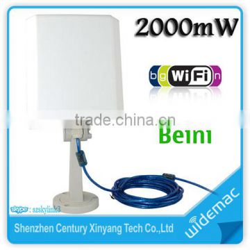 2000mW Long Range Outdoor USB WiFi Antenna Adapter