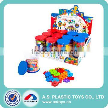 40 PCS Newly Educational Building Block Bricks Construct Toy Plastic Building Blocks Toys For Preschool