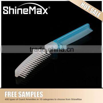 Black Color Hotel Foldable Massage Comb for Women Beauty Massage Hair Brush photo-2