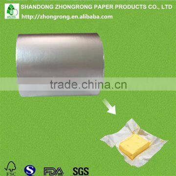 alu foil laminated paper for butter wrapping