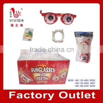 Toy Candy with sunglass teeth-mask