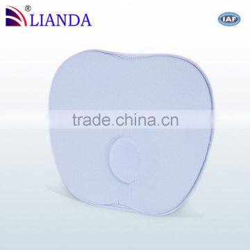 Soft Blue Baby Head Support Pillow, Baby Head Positioning Pillow, Organic Cotton Baby Memory Pillow photo-6