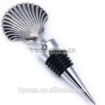 gift seashells shape metal wine bottle stopper