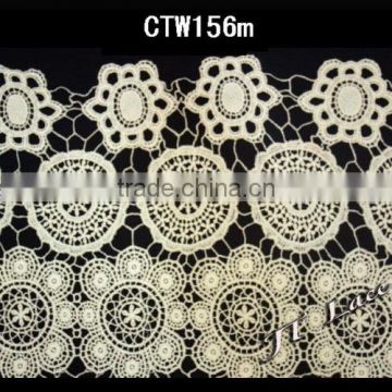 Embroidery Design cotton Lace for fashion garment CTW156m