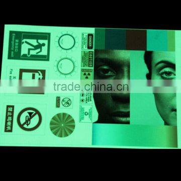 Self-adhesive Glow in the Dark Film for Inkjet Printing