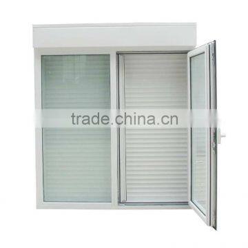 monoblock aluminium window with roller shutter