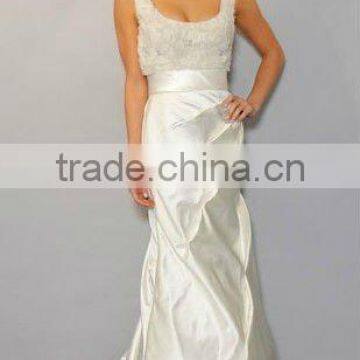 Style XZ-wd1004 Hot sale sleeveless covered in flowers and trumpet skirt red and white wedding dresses