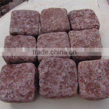 red porphyry cobble stone