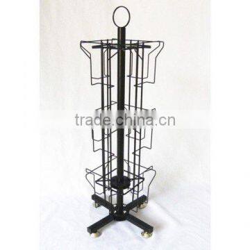 wire movable catalogue, magazine, brochure display stand rack HSX-S1182