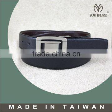 Formal strap office wear reversible buckle belt