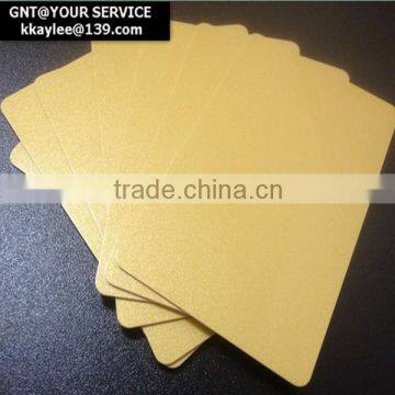 Golden PVC blank card