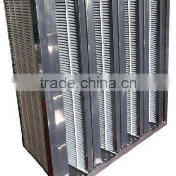 V -type activated carbon particle air filter