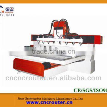 China 3D Eight Heads Multi spindle cnc router Engraving Column Diameter of Max.300mm
