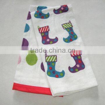 poly cotton printed terry velour kitchen towels