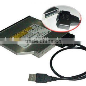 USB 2.0 Cable to 7+6 13p Slimline SATA CD-ROM Adapter