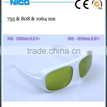 laser glasses for range 740nm-1100nm for Alexandrite, Diode, ND:YAG Laser protection