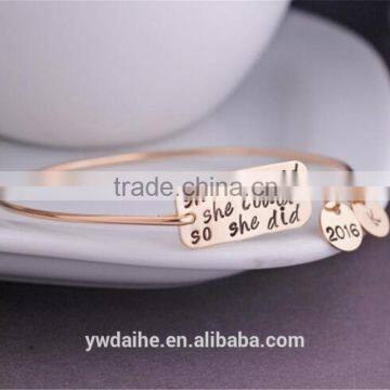 Inspirational Bracelet"She believed she could so she did "