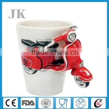 Customize ceramic 3D mug with motorbike design