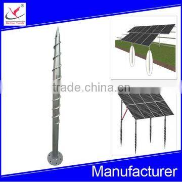 professional factory made ground spiral pile for solar panel mounting system