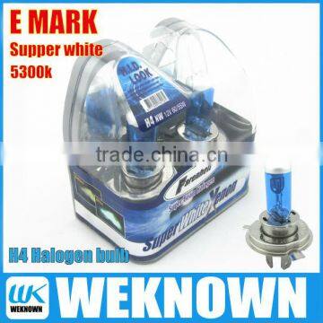 Super white h4 halogen bulb 12v 60/55w 5300K