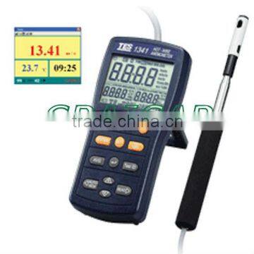 HOT SALE!!! TES-1341 Hot-Wire Anemometer with USB Interface & Software with FREE SHIPPING!!!