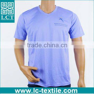 LCTN1785 cheap promotional V-neck 95% cotton 5% elastane t shirt