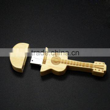 Bamboo Wooden Guitar Usb Flash Drive Guitar Shaped Usb photo-2