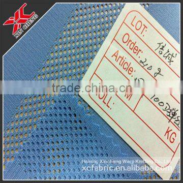 Warp knitting tricot 100% polyester eyelet fabric for Garment lining