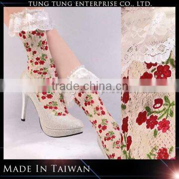 5048 Floweret Lace Anklet Socks