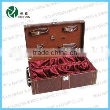 Modern wine packaging leather wine bottle box 2 bottle wine box