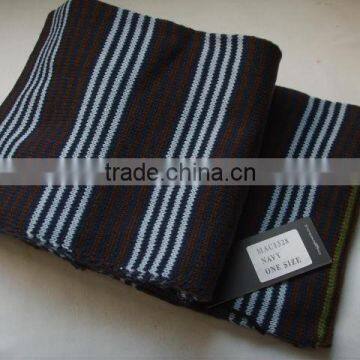 Double Layer Cashmere Jacquard Beer Infinity Long Cable Knitting Pattern Plain Scarf photo-2