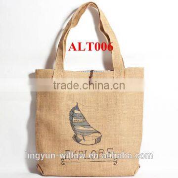 Jute tote fabric bag