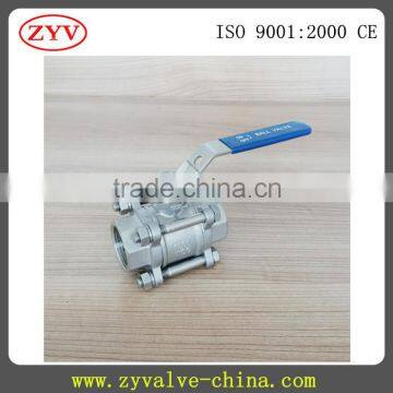 high service free service 316/304 stainless steel 3pc ball valve