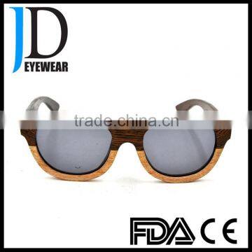 High Quality Custom Italian Style Two Tone Wood Sunglasses