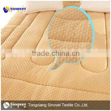 100% polyester minky dot fabric for bed cover