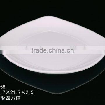 100% Mealmine A5top Food Grade Unbreakable White Melamine Elegant Plastic Plates With Custom Print photo-1