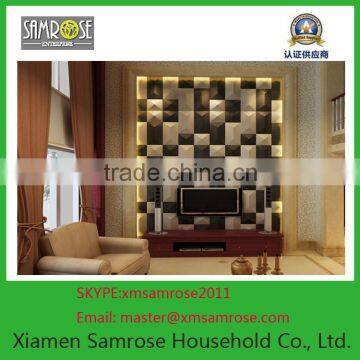 high quality stylish luxury faux leather PU foam waterproof wall panels wholesale home decor