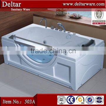 Freestanding White Acrylic Water Jets Bathtub ,Japanese Massage Bathtub