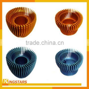 CNC machining forged Aluminum anodizing led heat sink housing