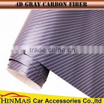Hinmas 1.52x30m Air Free Bubbles Carbon Fiber 4d Vinyl Wraps High Glossy photo-6