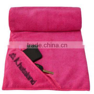 Zip Pocket Sport Towel With Customized Logo photo-2
