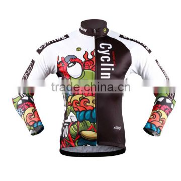 colorful long cycling jersey suitable for men and women