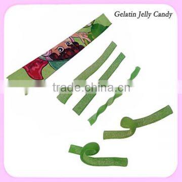 Mixed Type Gelatin Soft Halal Jelly Candy With Green Apple Flavours